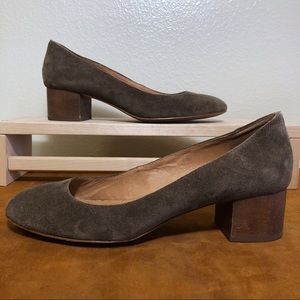 Madewell Ella Block Heels - Olive Green Sz.8